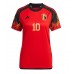 Belgien Eden Hazard #10 kläder Kvinnor VM 2022 Hemmatröja Kortärmad